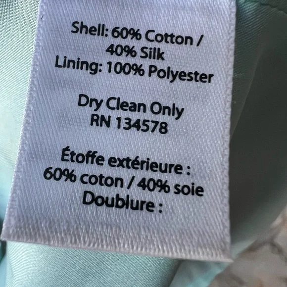 Vineyard Vines Aqua Blue white printed cotton-silk tie halter top size 2 - Picture 10 of 10